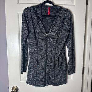 Ruby Ribbon Black & White Zip-Up with Hood